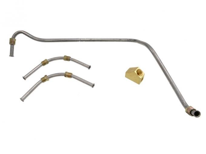 70-72 Fuel Line LT1 Steel With Y Block Pump-Carburetor Gas Line