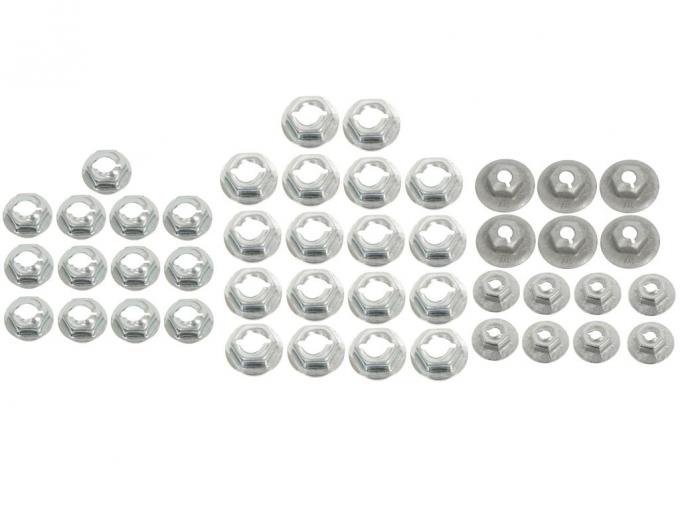 68 Exterior Trim And Emblem Speednut Kit (44 Pieces)