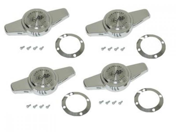 56-62 Hubcap Spinners with Retainers and Screws