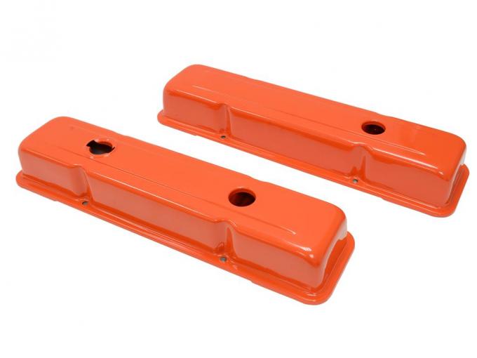 68-86 350 Stamped Steel Orange Valve Cover - Replacement