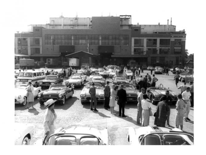 Outside The Factory Rare Corvette Photo