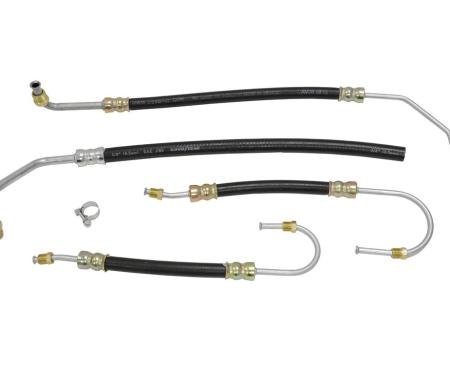 65-74 Power Steering Hose Set - 427 / 454 With Clamp - Set Of 4