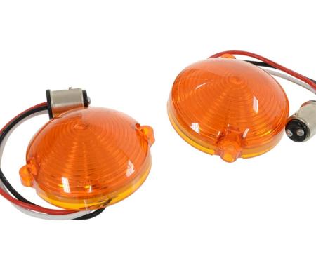 63-67 LED Front Parking Light Amber Led Amber Lens