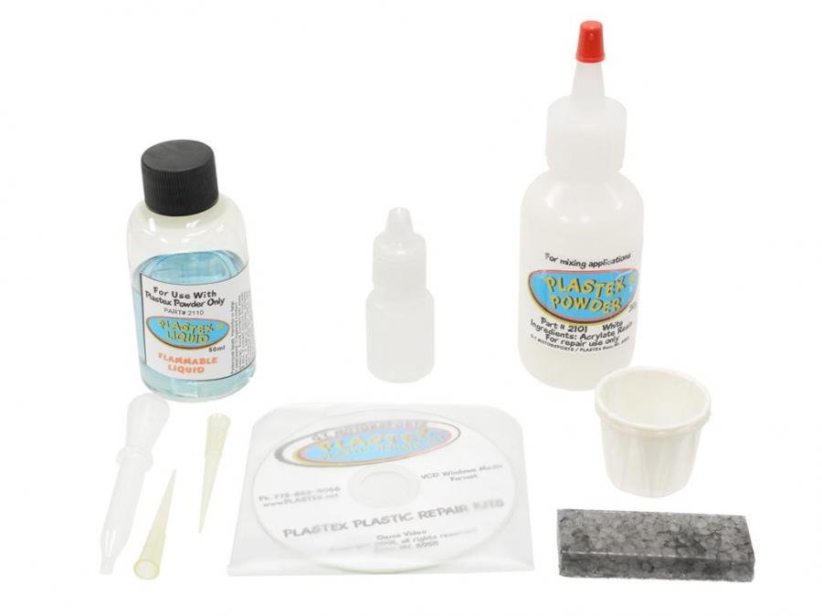 Plastex - Plastic Repair Kit - White ( Best Adhesion For General Repair ...