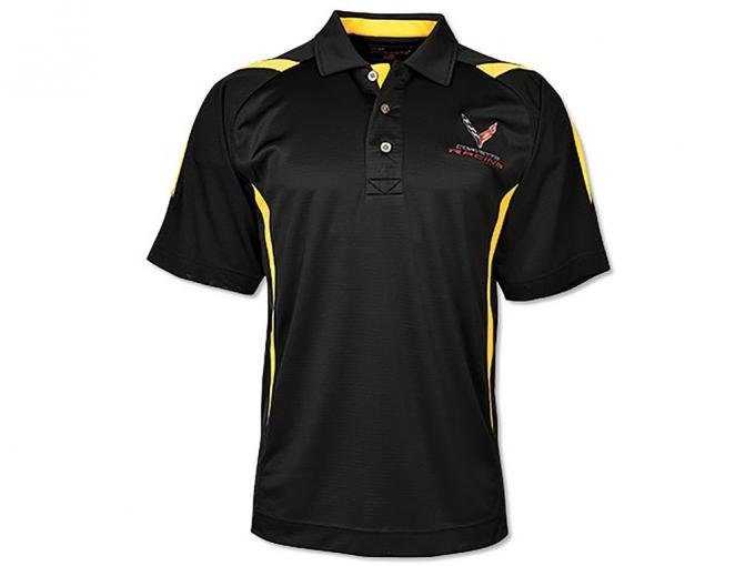 C8 Corvette Racing Black & Yellow Polo Shirt