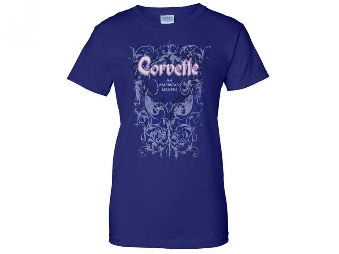 Cobalt Purple Corvette American Legend Womens T-Shirt