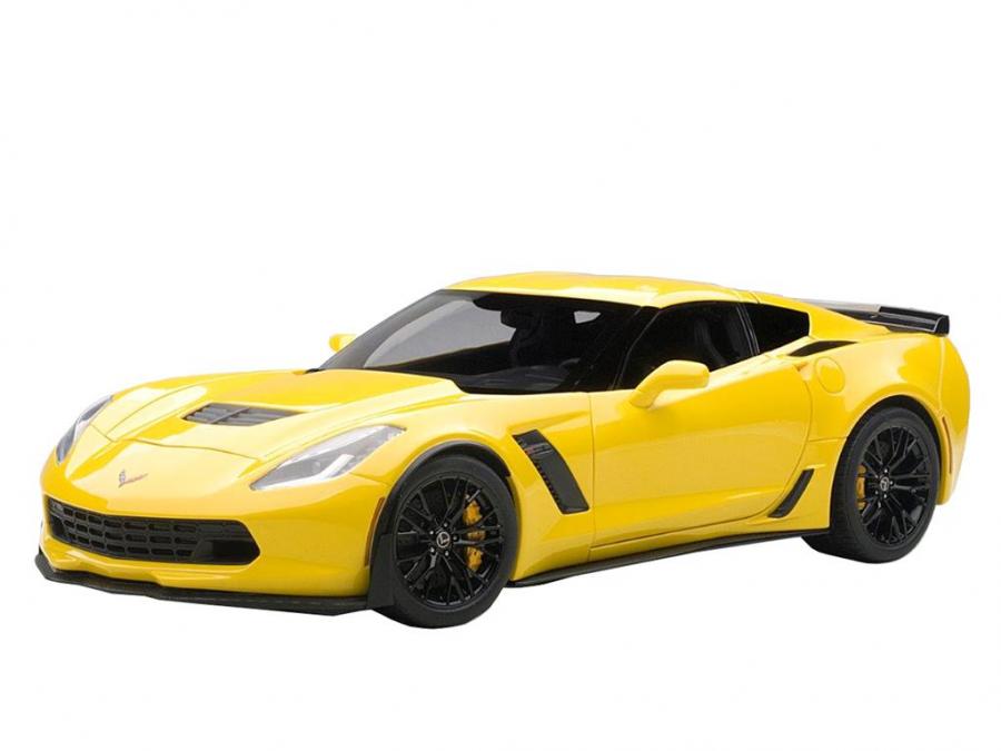 C7 Z06 Yellow Diecast/Composite 1/18th Scale Car | Motor City Vettes