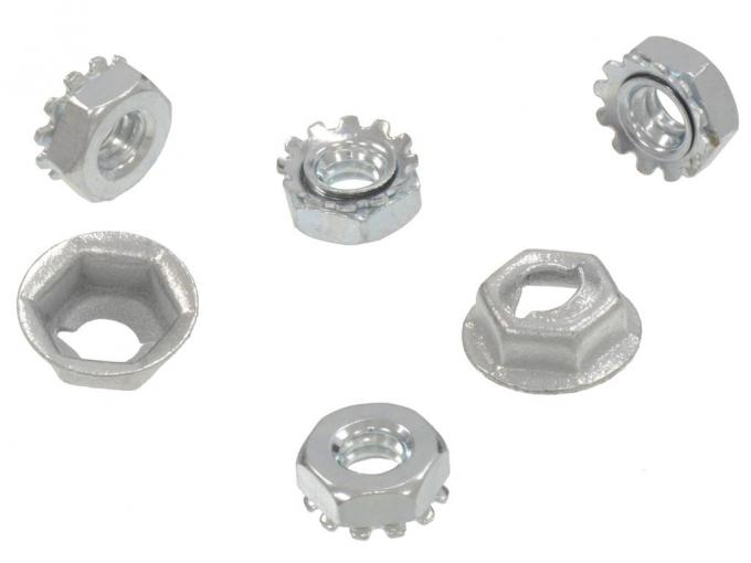 63-67 Radio Speaker Grille Nut Set - 6 Pieces