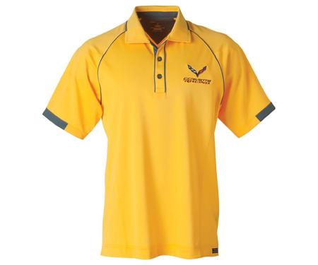 Corvette Racing Yellow & Graphite Polo Shirt