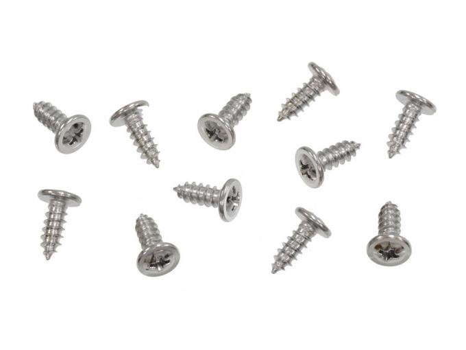 68-75 Soft Top/Convertible Top Header Trim Panel Screws 11 Pieces