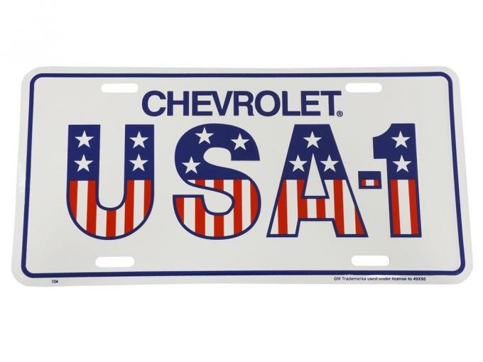 USA 1 Red White And Blue License Plate - Aluminum