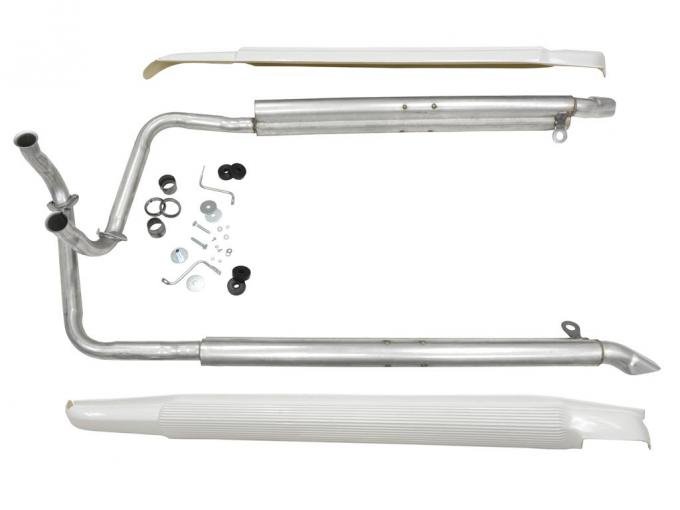 70-74 Side Exhaust Set 454 With Aluminized Pipes And Fiberglass Covers