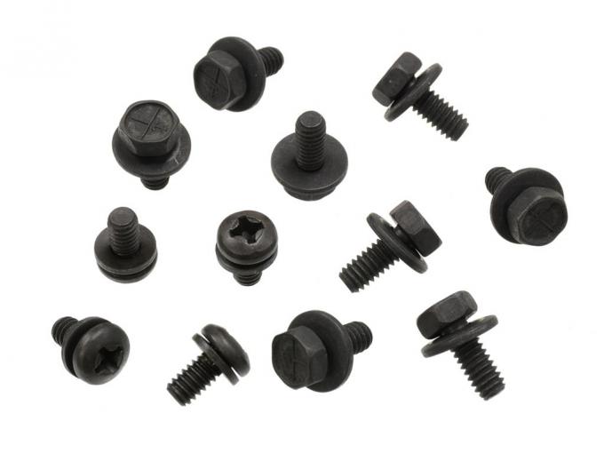 68-82 Door Glass Window Track and Stop Mount Screws