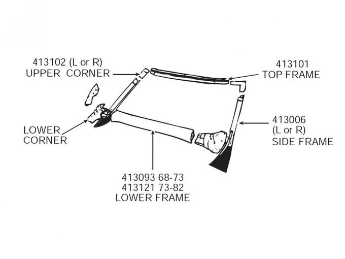 73-82 Windshield Lower Frame