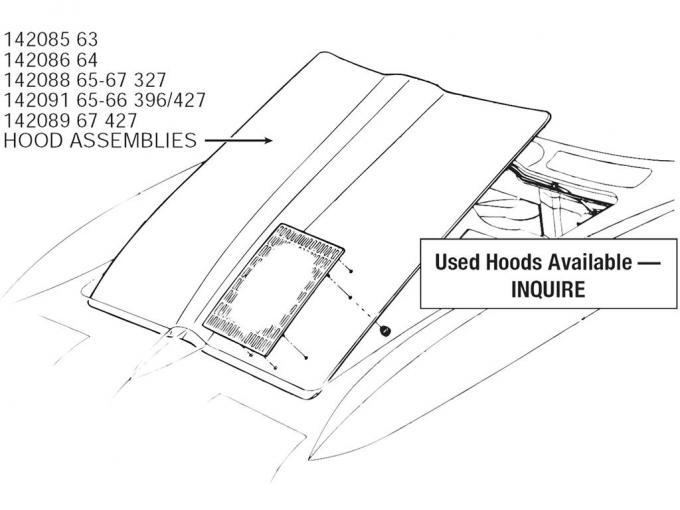 63 Hood Assembly - Press Moulded