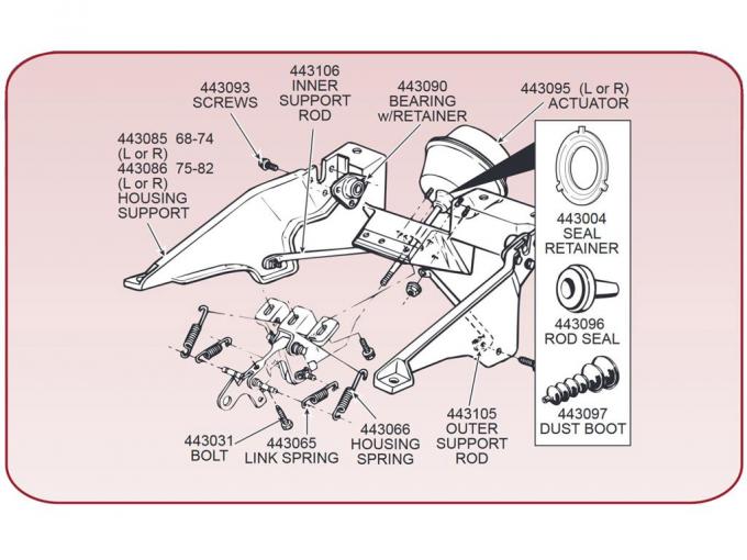 68-74 Headlight Housing Support - Right