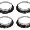 69-82 Rally Wheel Trim Ring - Stainless Steel With Inner Stepped Edge - Set of 4