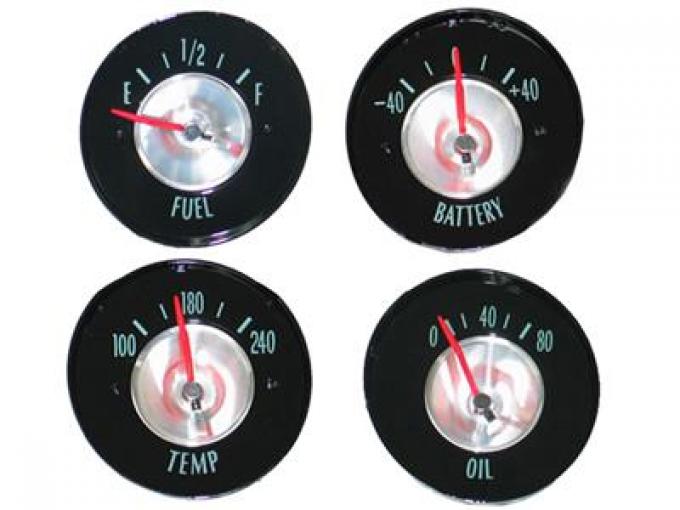 63 Small Gauge Set - 80 Pound Oil Gauge ( 1963 Late )