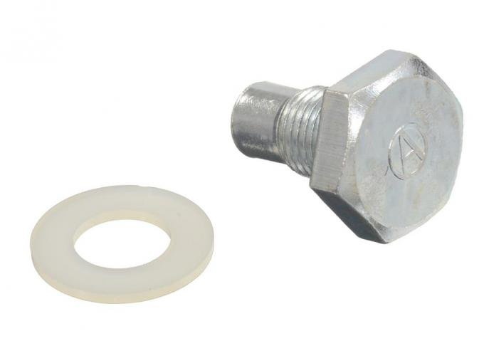 56-68 327 Engine Oil Drain Plug - Correct "A" Headmark