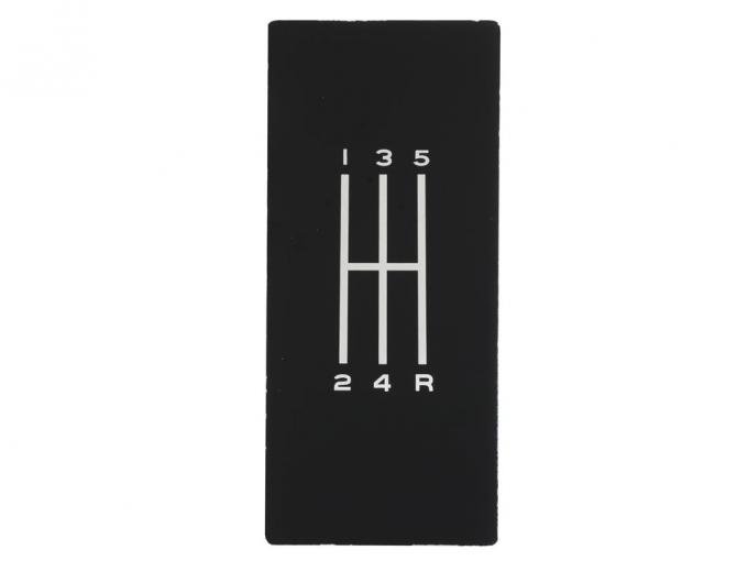 77-82 5 Speed Shift Pattern / Indicator Plate