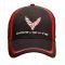 C8 Next Generation Corvette Black with Red Stripe Accent Hat