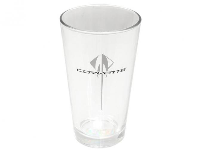 16 Ounce Glass With C7 Stingray Logo | Motor City Vettes