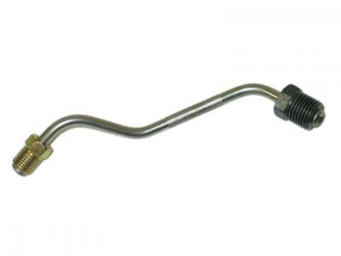 69 Left Front Brake Line - Stainless Steel Block To Rubber Hose