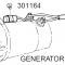 56-62 Generator Radio Capacitor With Bracket