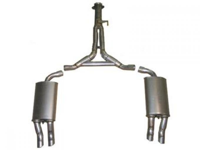 86-90 Cat Back Exhaust System Aluminized With Reproduction Muffler