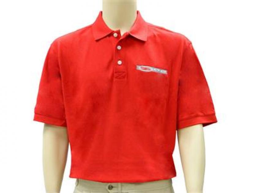 01 Red Ace Pique Polo Shirt With C5 Z06 Logo | Motor City Vettes