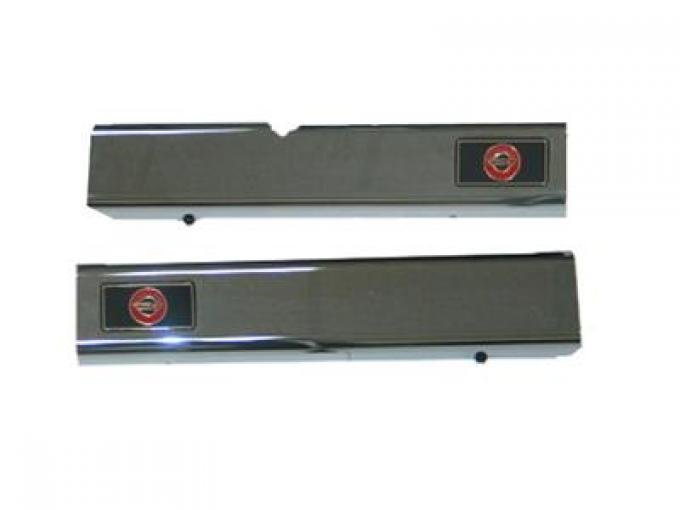 91-96 Door Sill Plate / Cover - Chrome With C4 Logo