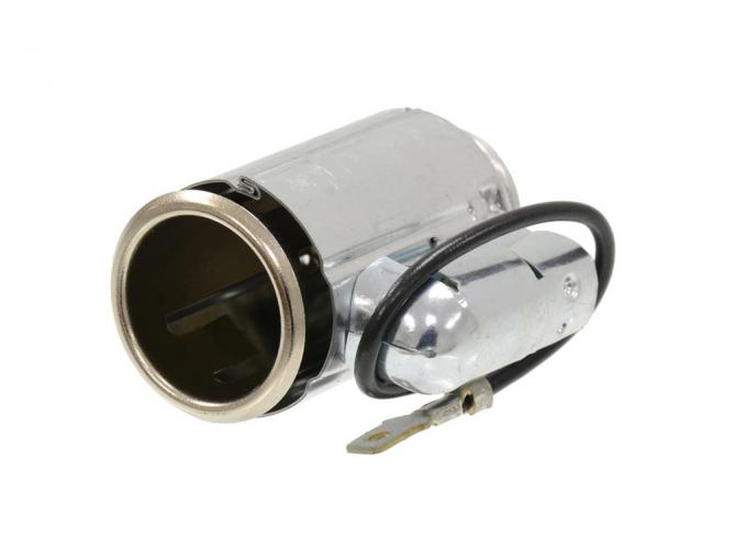 56-60 Cigarette Lighter Housing In Dash With Light And Wire