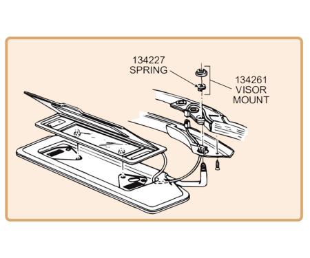 84-96 Sunvisor Support Spring