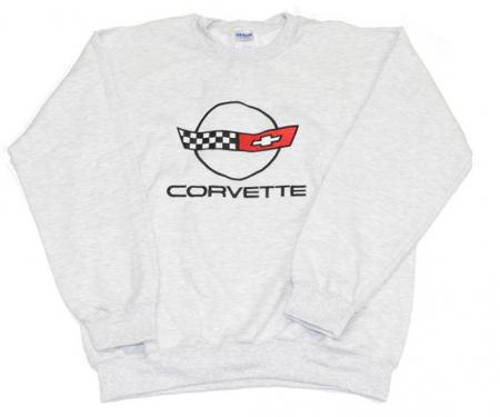 Sweatshirt With 84-90 Embroidered Emblem Gray