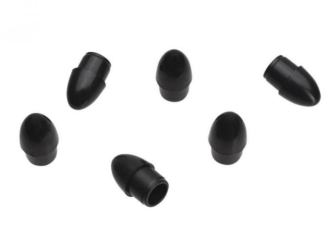 1963-1977 Luggage Rack Black End Tips (Set of 6)