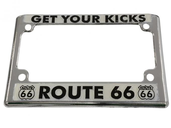 Route 66 Motorcycle License Plate Frame