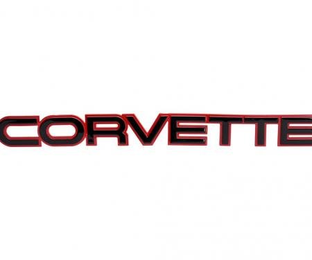 1984-1990 Red Rear Bumper Corvette Emblem