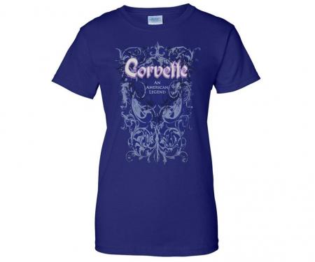 Cobalt Purple Corvette American Legend Womens T-Shirt