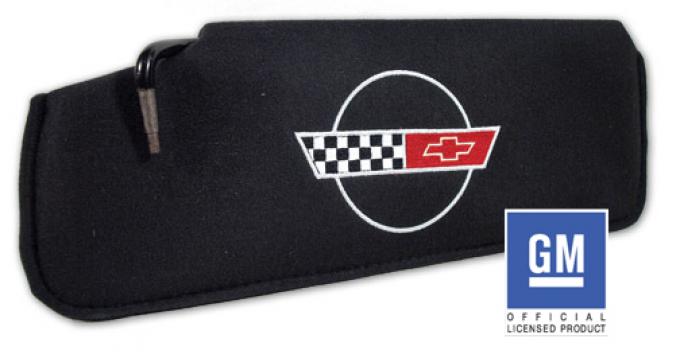 CA 1984-1996 Chevrolet Corvette Sunvisor Replacement LH Embroidered with Logo 40109