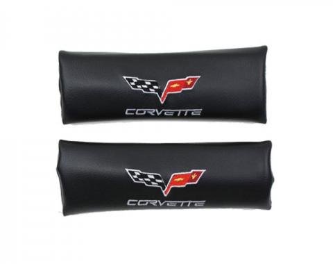 Seatbelt Solutions 2005-2013 Corvette Shoulder Belt Pads, With Logo SBPC6